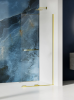 NEW TRENDY Kabina prysznicowa walk in 130x200 Smart Light Gold, przesuwna, wspornik skośny, reling EXK-6732-WU